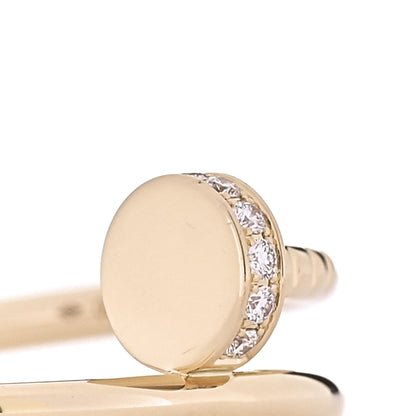 Cartier 18K Yellow Gold Diamond Small Juste Un Clou Ring 63 10.5 5 of 6