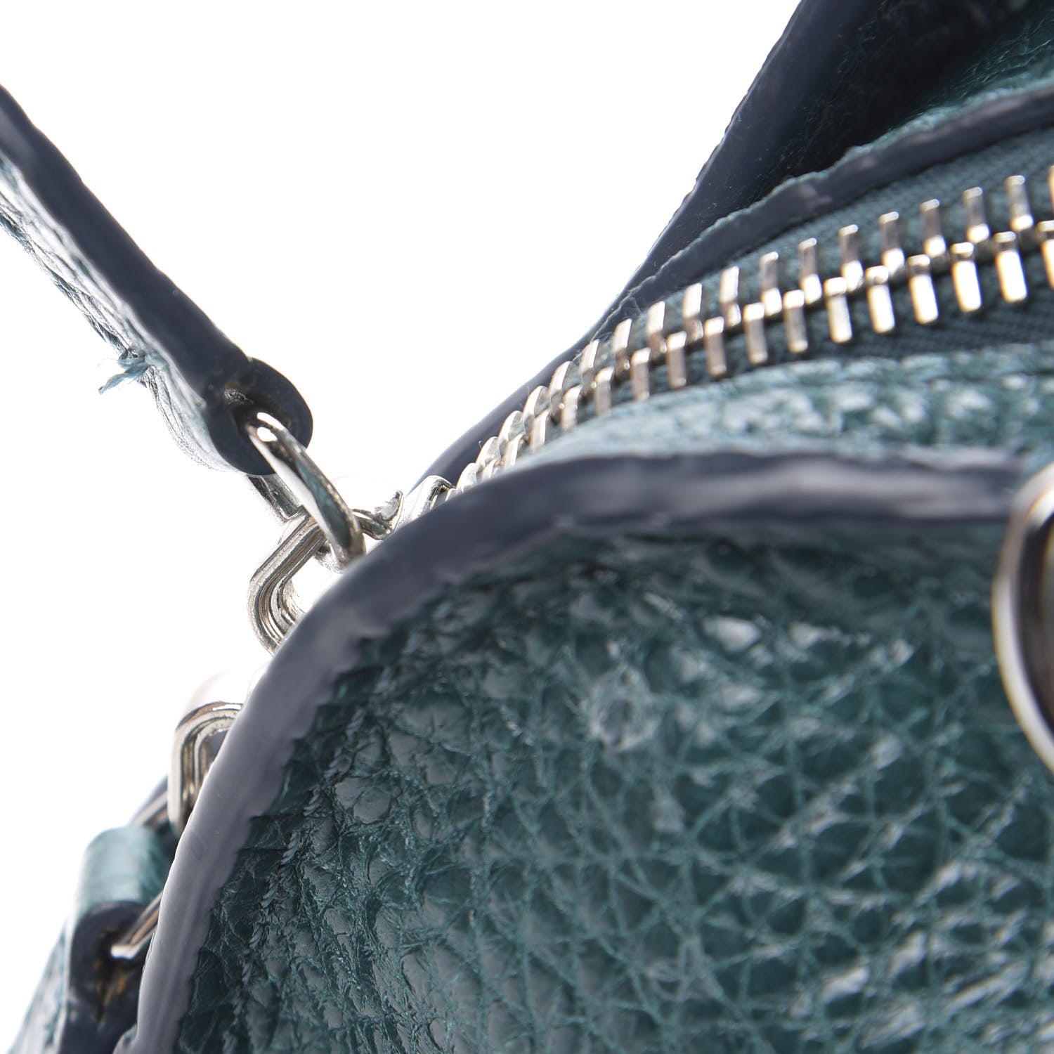 Alexander Wang Pebbled Lambskin Inside Out Rockie Dark Mosaic Teal Silver Hardware 15 of 15