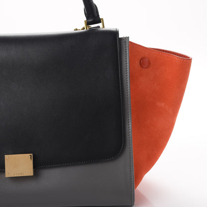 Celine Smooth Calfskin Suede Medium Tri-Color Trapeze Flamingo 11 of 14