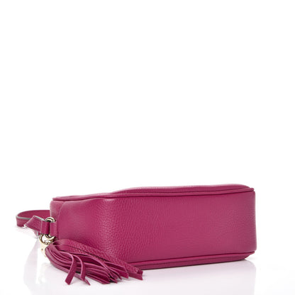 Gucci Pebbled Calfskin Small Soho Disco Bag Bright Bougainvillea 4 of 7