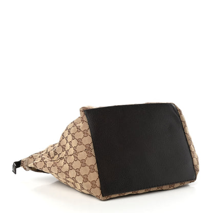Gucci GG Monogram Medium Web Handle Bucket Tote Dark Brown 4 of 11