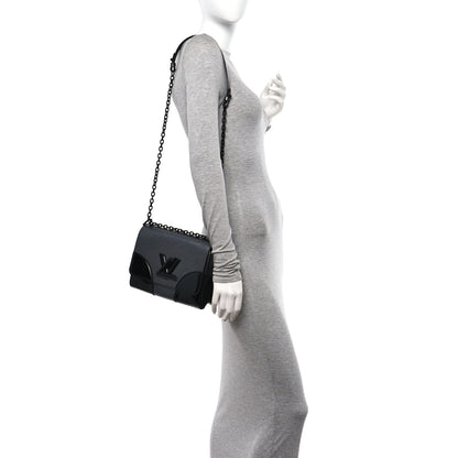 Louis Vuitton Epi Patent Twist Shoulder Bag MM Anthracite Nacre 2 of 10