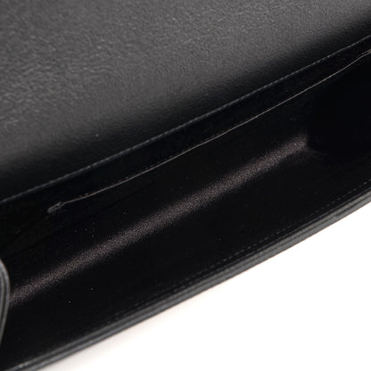 Saint Laurent Calfskin Monogram Large Belle De Jour Clutch Black 6 of 8