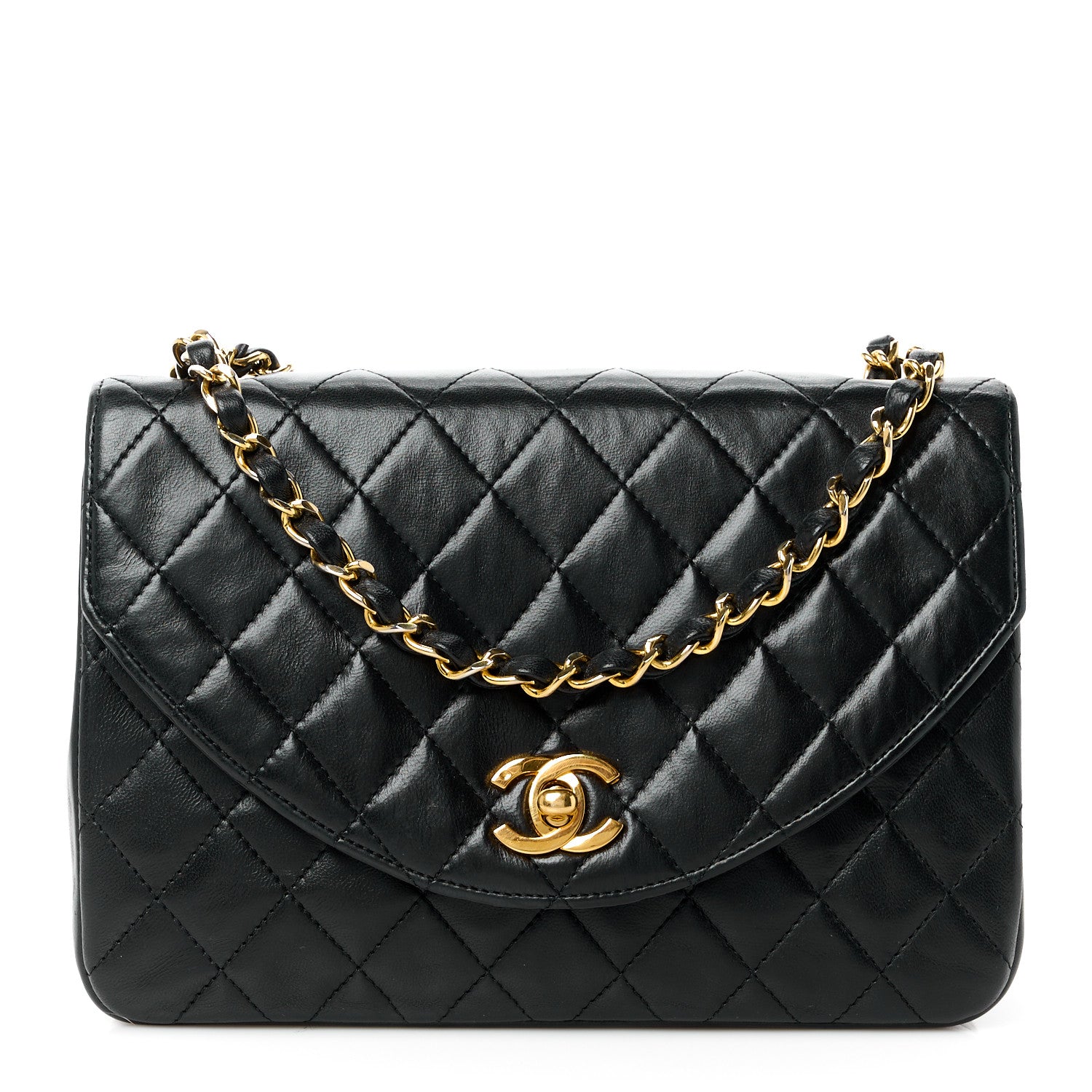 Chanel Lambskin Quilted Small Single Flap Black 1 of 13