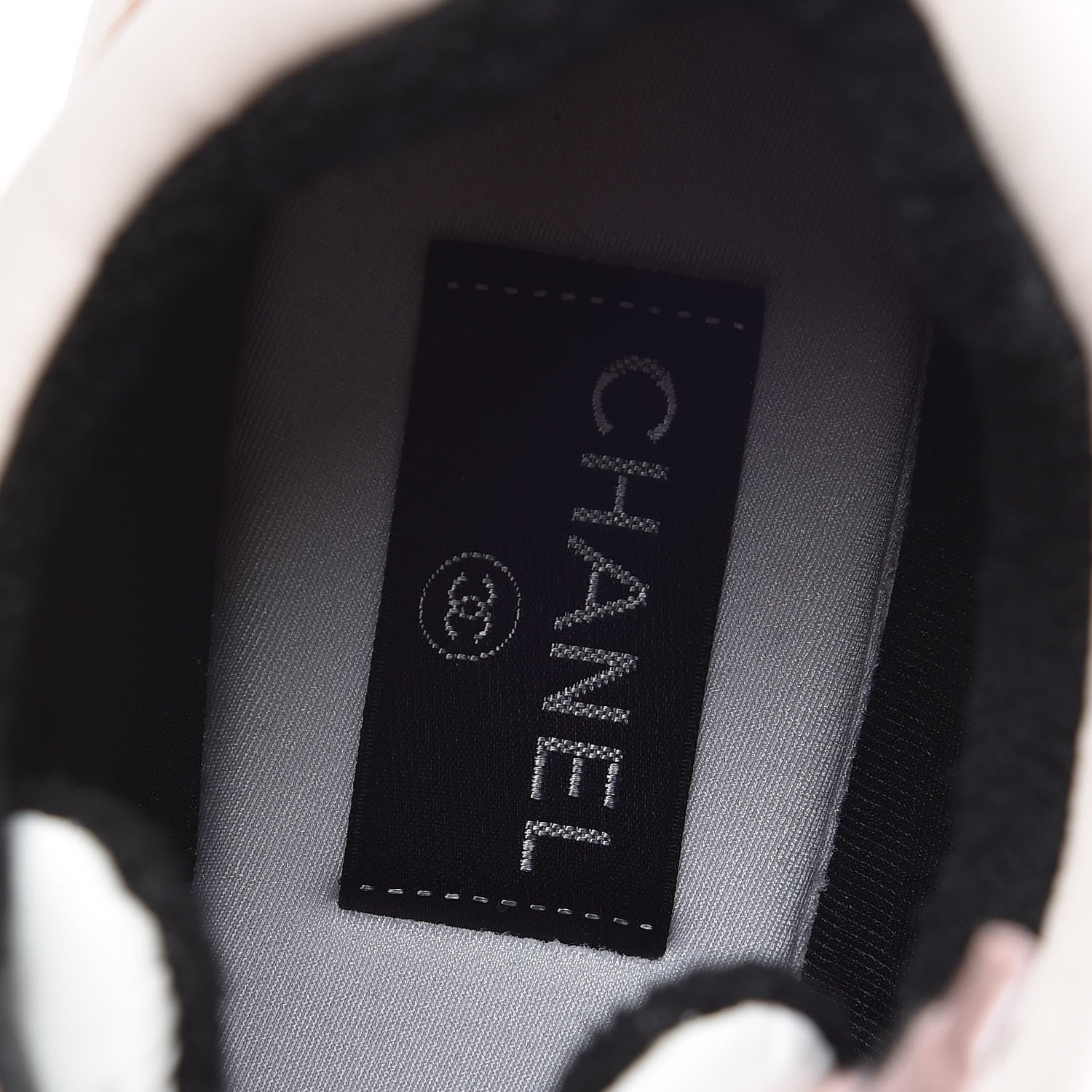 Chanel Suede Nylon Lambskin CC Sneakers 38.5 Pink White Black 7 of 8