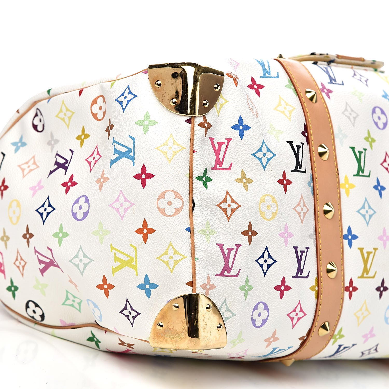 Louis Vuitton Monogram Multicolor Keepall 45 White 7 of 9