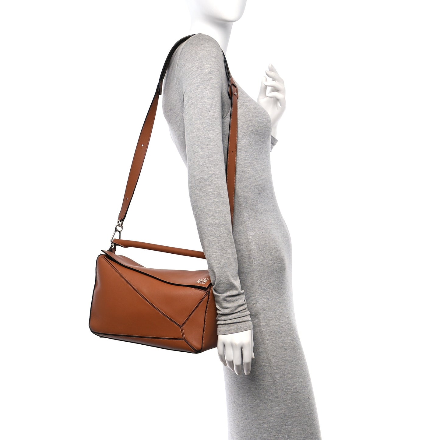 Calfskin Medium Puzzle Bag Tan