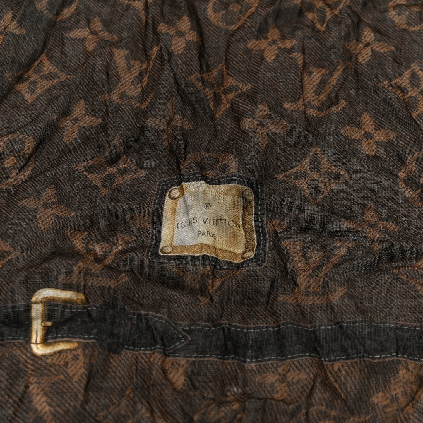Cotton Monogram New Denim Bandana