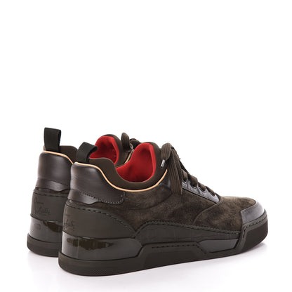 Christian Louboutin Calfskin Neoprene Veau Velours Mens Aurelien Flat Sneakers 40 Tyrol 4 of 9