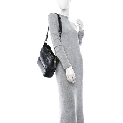 Chanel Aged Calfskin Quilted Medium Gabrielle Hobo Black 2 of 16