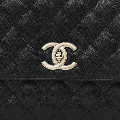 Chanel Caviar Quilted Small Coco Handle Flap Black 8 of 11