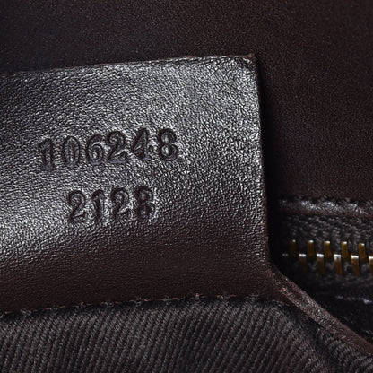 Gucci Monogram Calfskin Tote Dark Brown 7 of 19