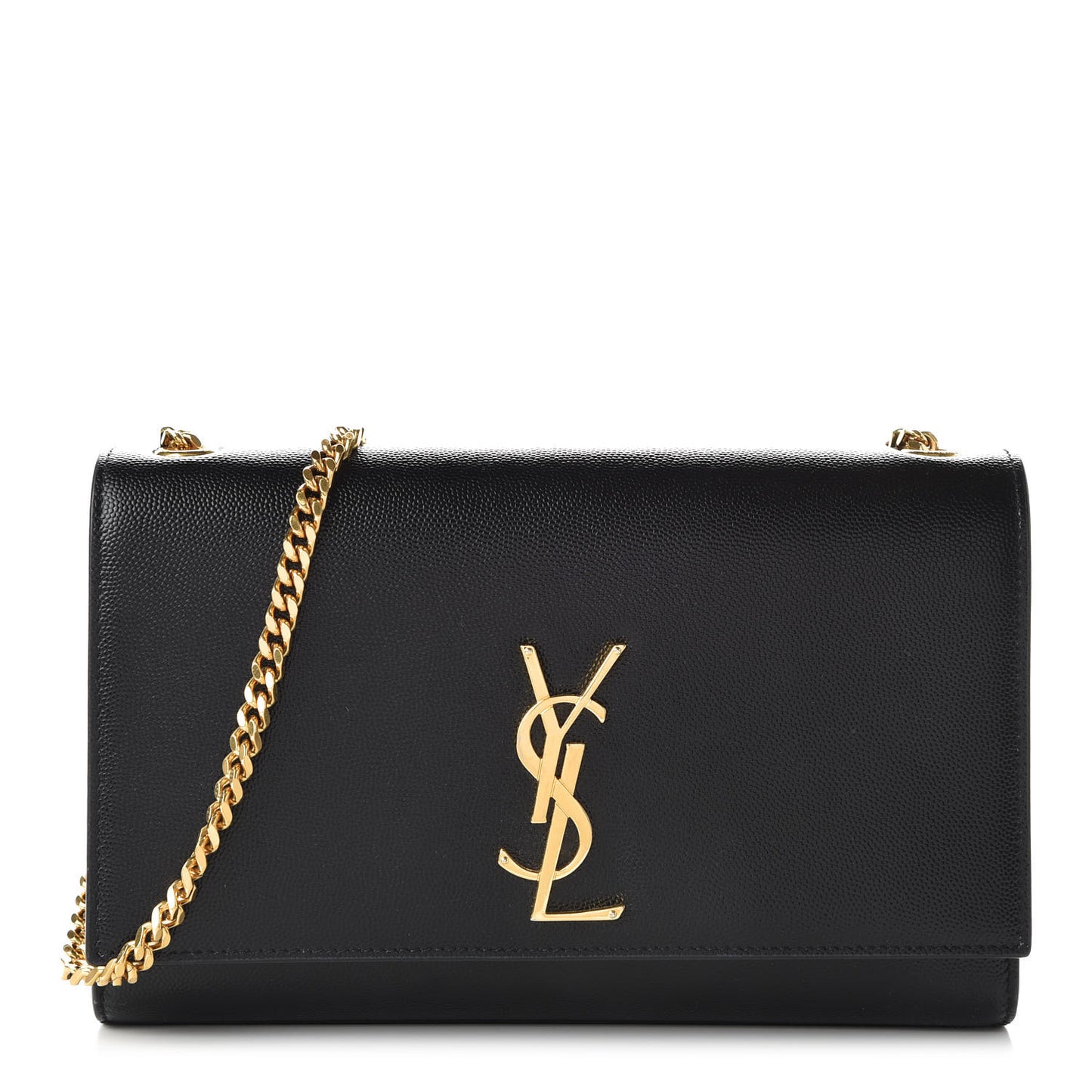 Grain De Poudre Medium Classic Monogram Kate Satchel Black