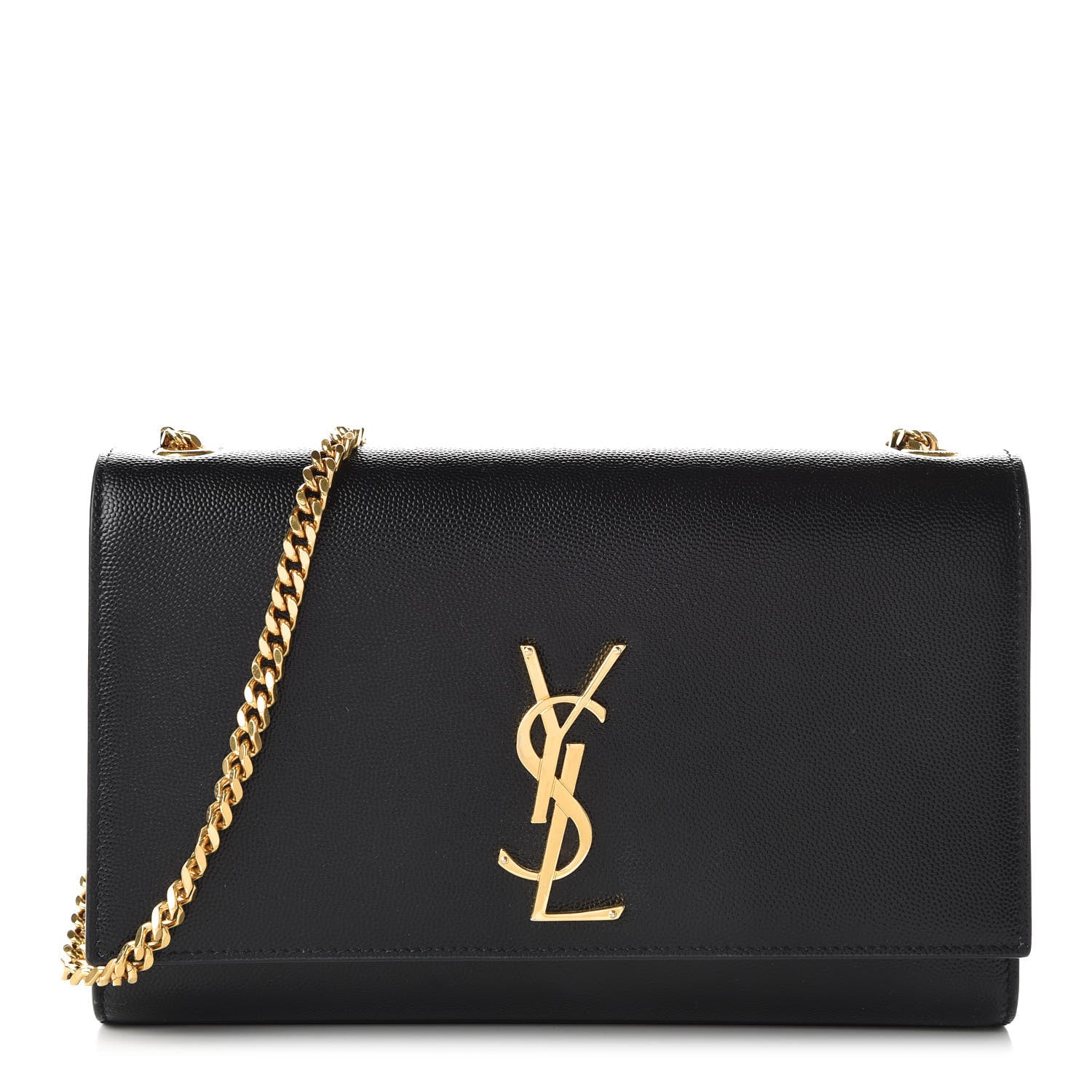 Saint Laurent Grain De Poudre Medium Classic Monogram Kate Satchel Black 1 of 9