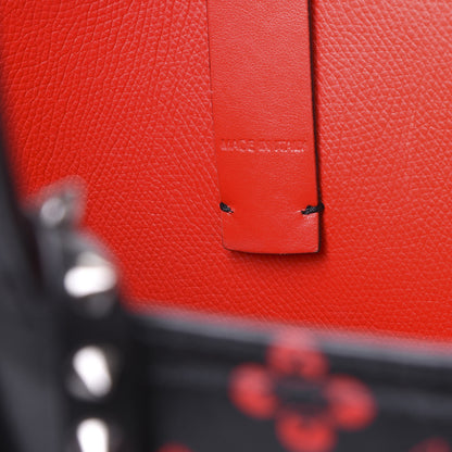 Christian Louboutin Perforated Calfskin Degrade Loubinthesky East West Cabata Tote Black Red 6 of 11