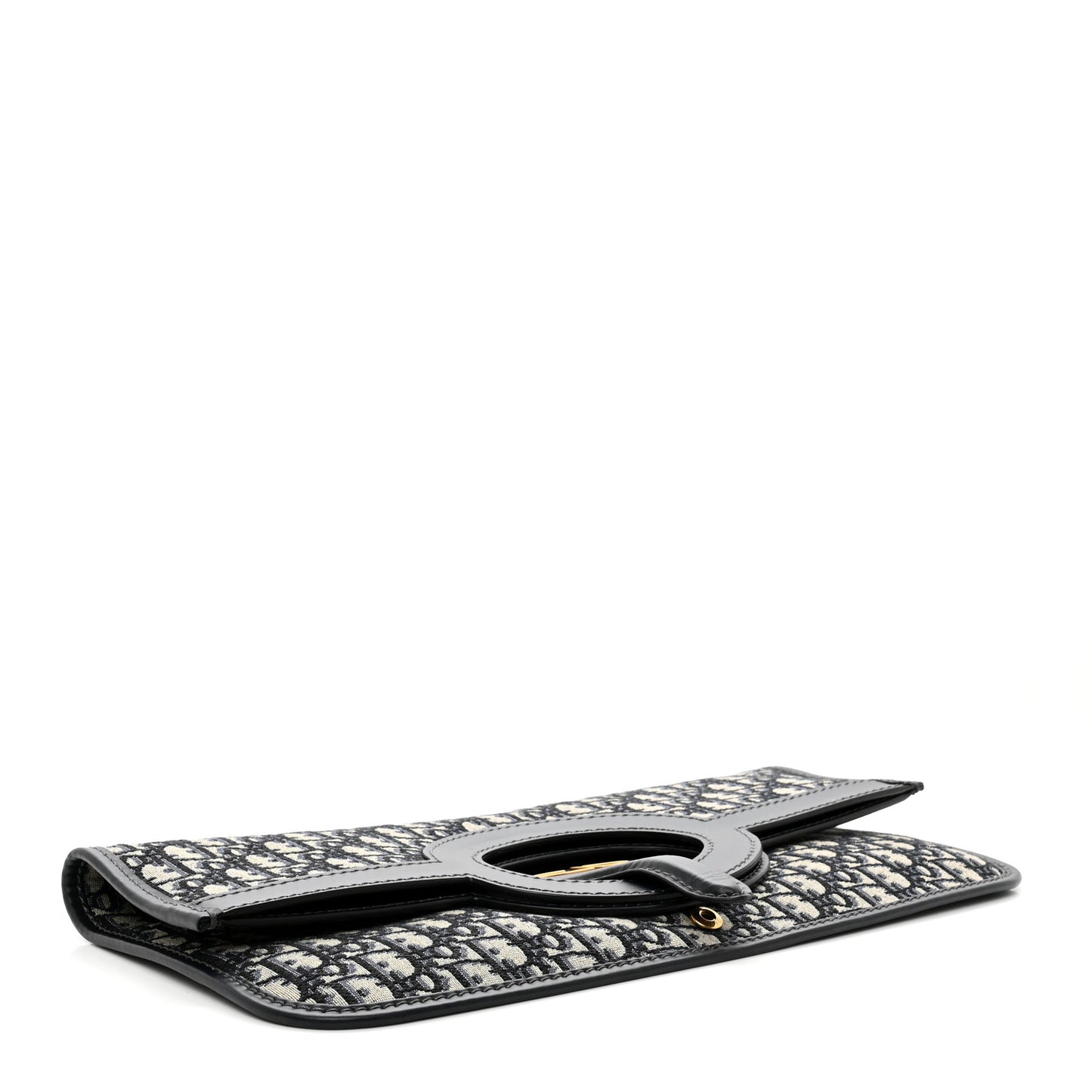 Oblique Fold Over Clutch Blue