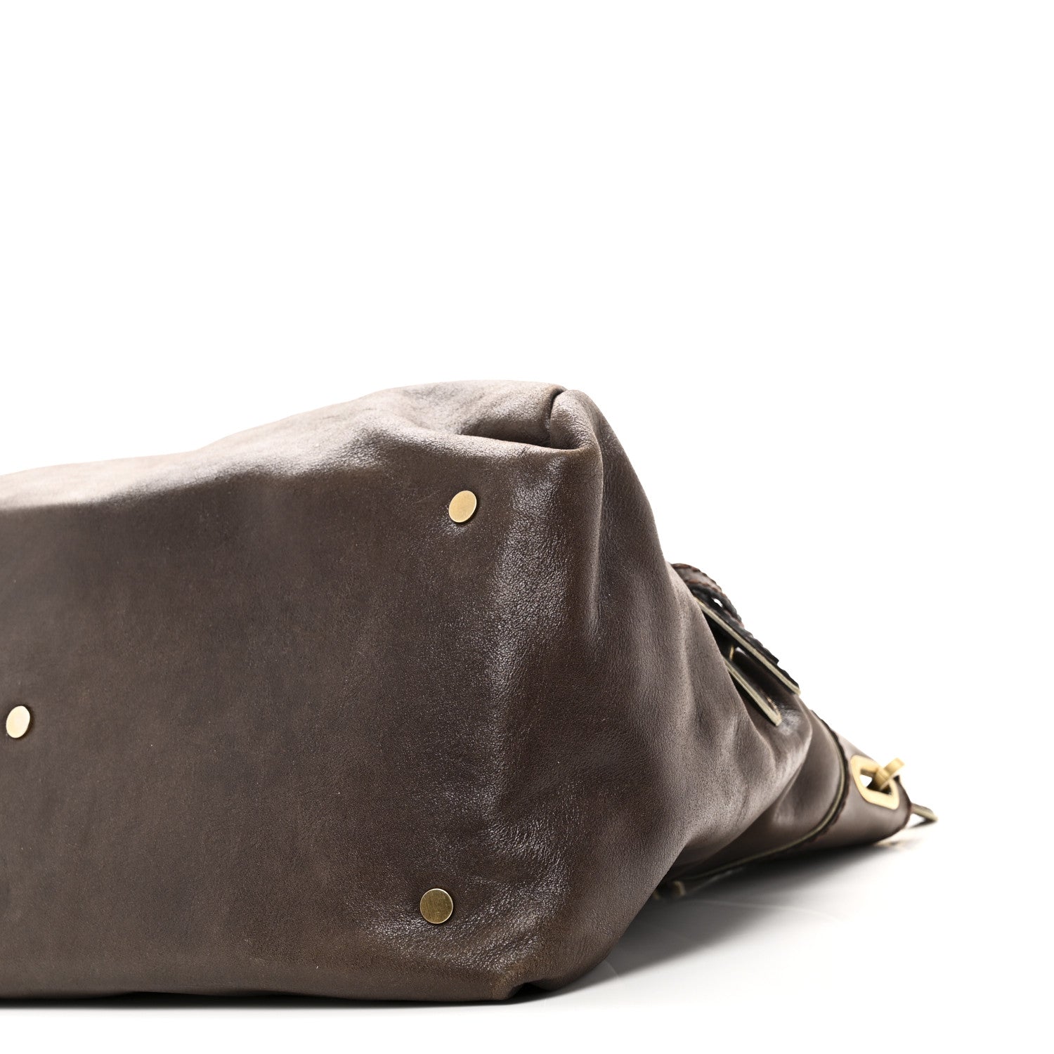 Jimmy Choo Calfskin Tulita Brown Gold 9 of 9
