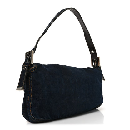 Fendi Denim Baguette Blue 3 of 10