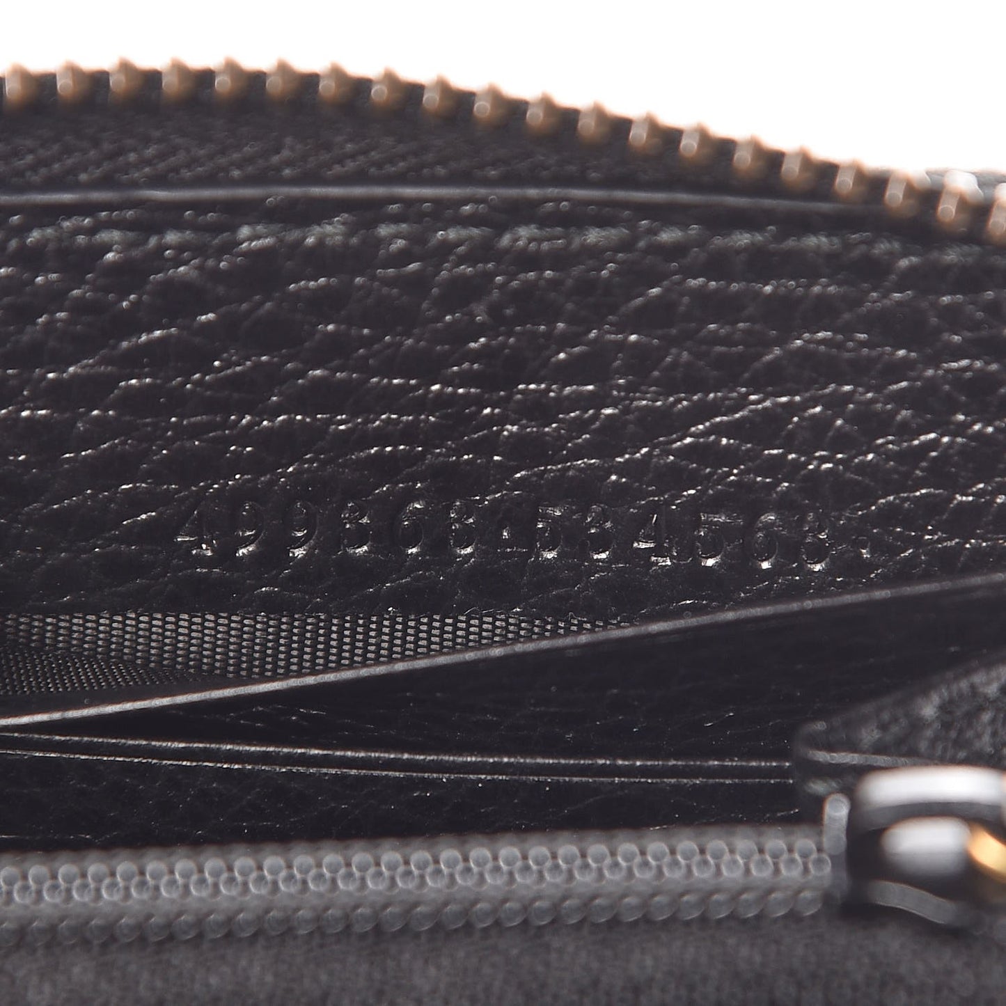 Calfskin Butterfly Zip Around Wallet Black
