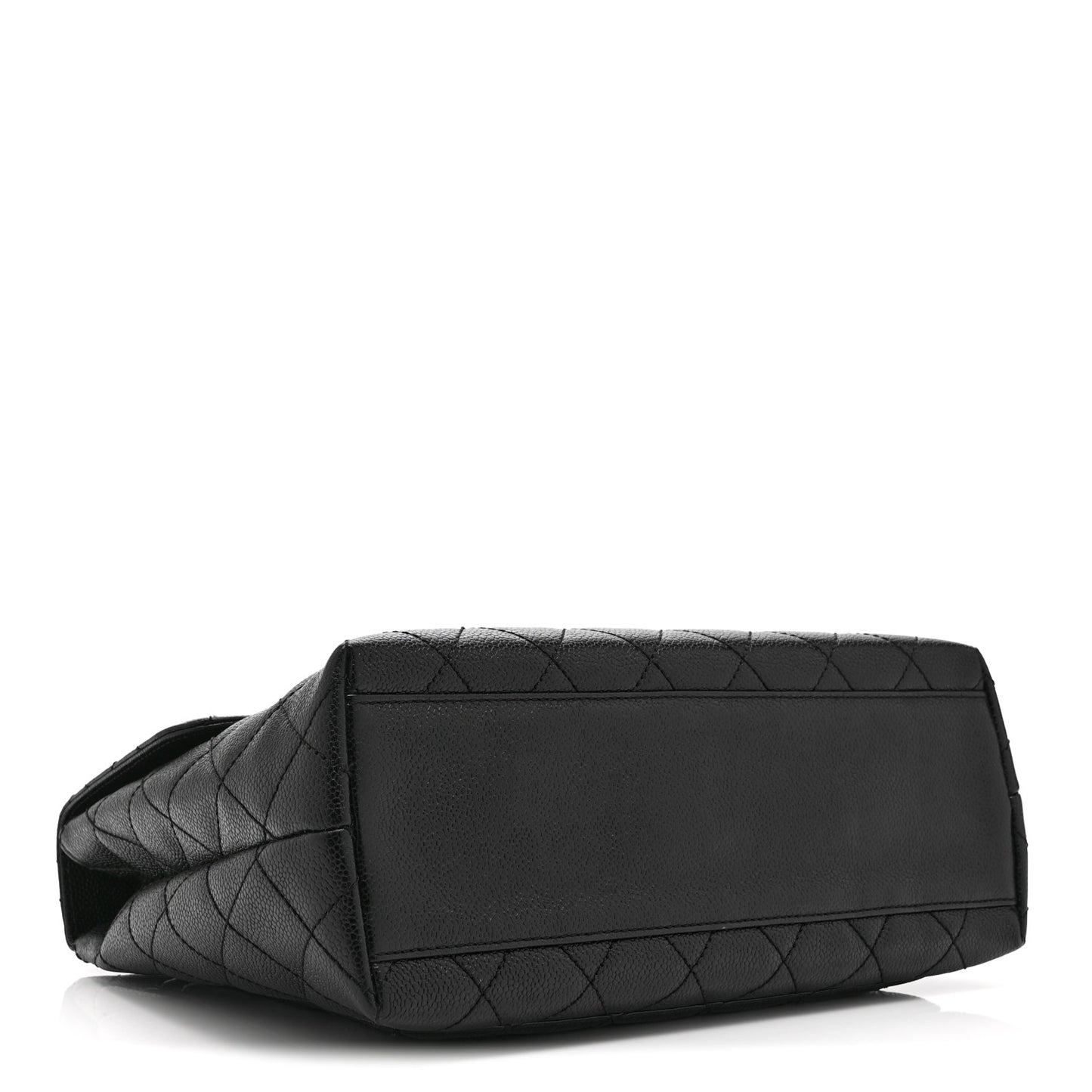 Caviar Quilted Jumbo Kelly Flap Black
