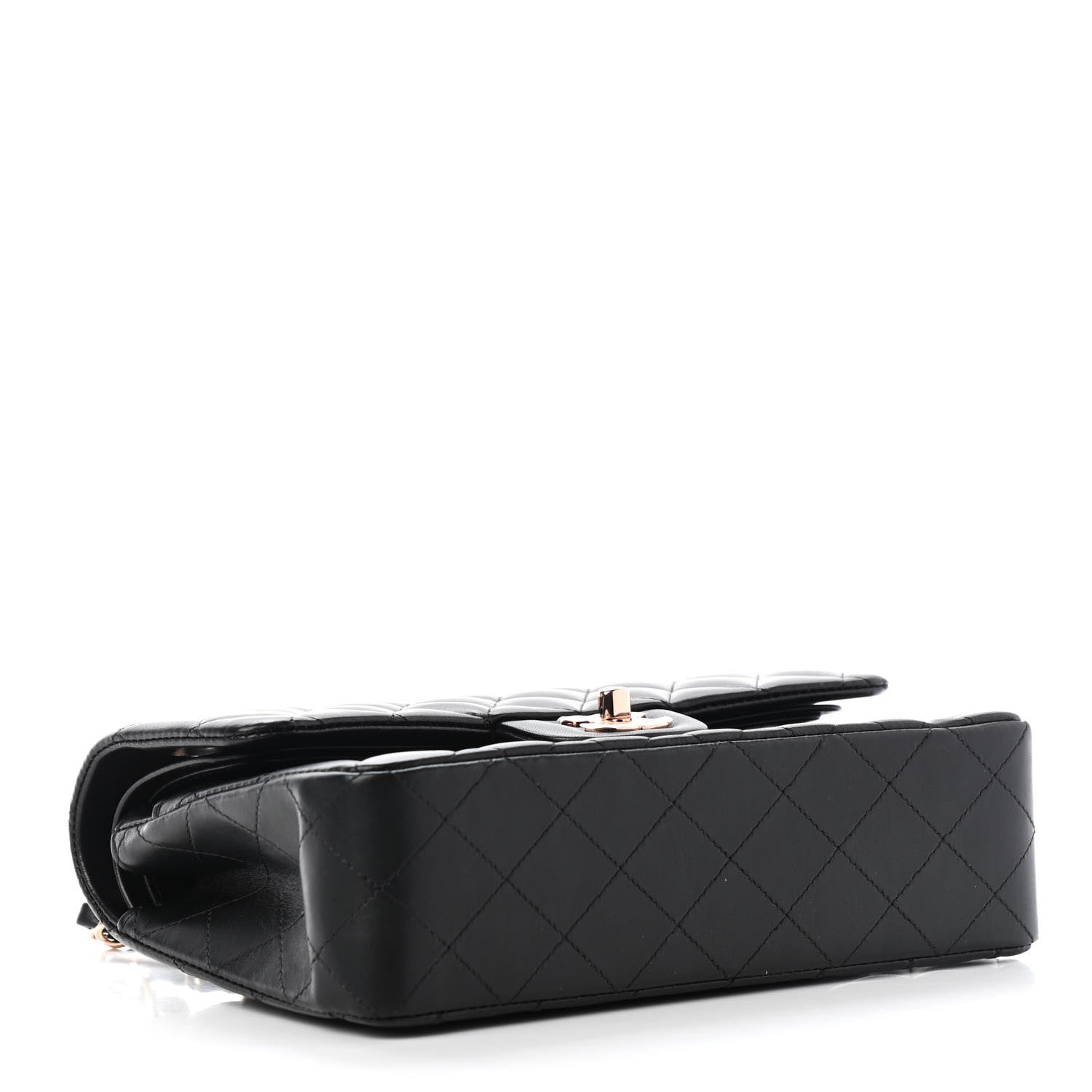 Chanel Lambskin Quilted Small Double Flap Black 3 of 8