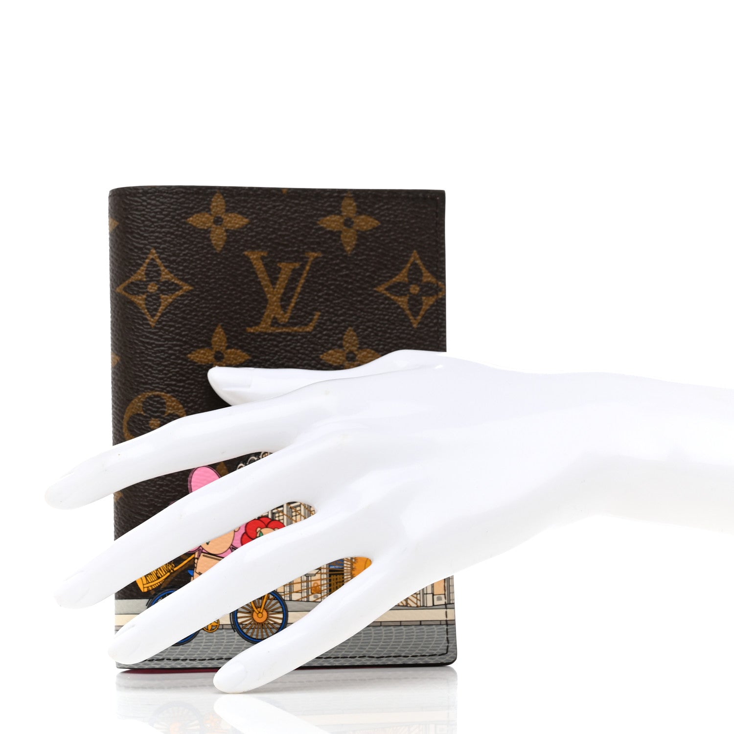 Louis Vuitton Monogram 2022 Christmas Animation Paris Passport Cover Pink 2 of 7