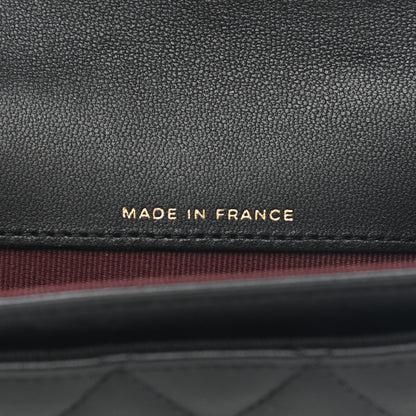 Chanel Lambskin Quilted Flap Card Holder Wallet Black 7 of 9