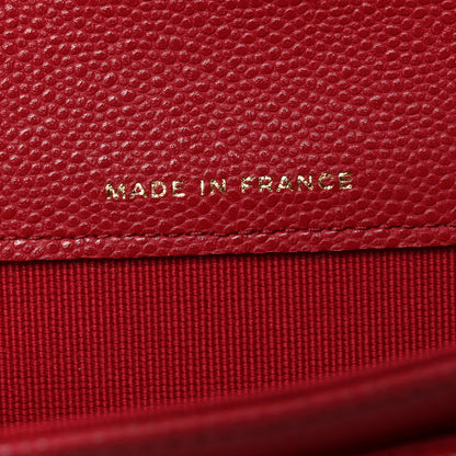 Chanel Caviar Quilted Flap Card Holder Wallet Red 6 of 8
