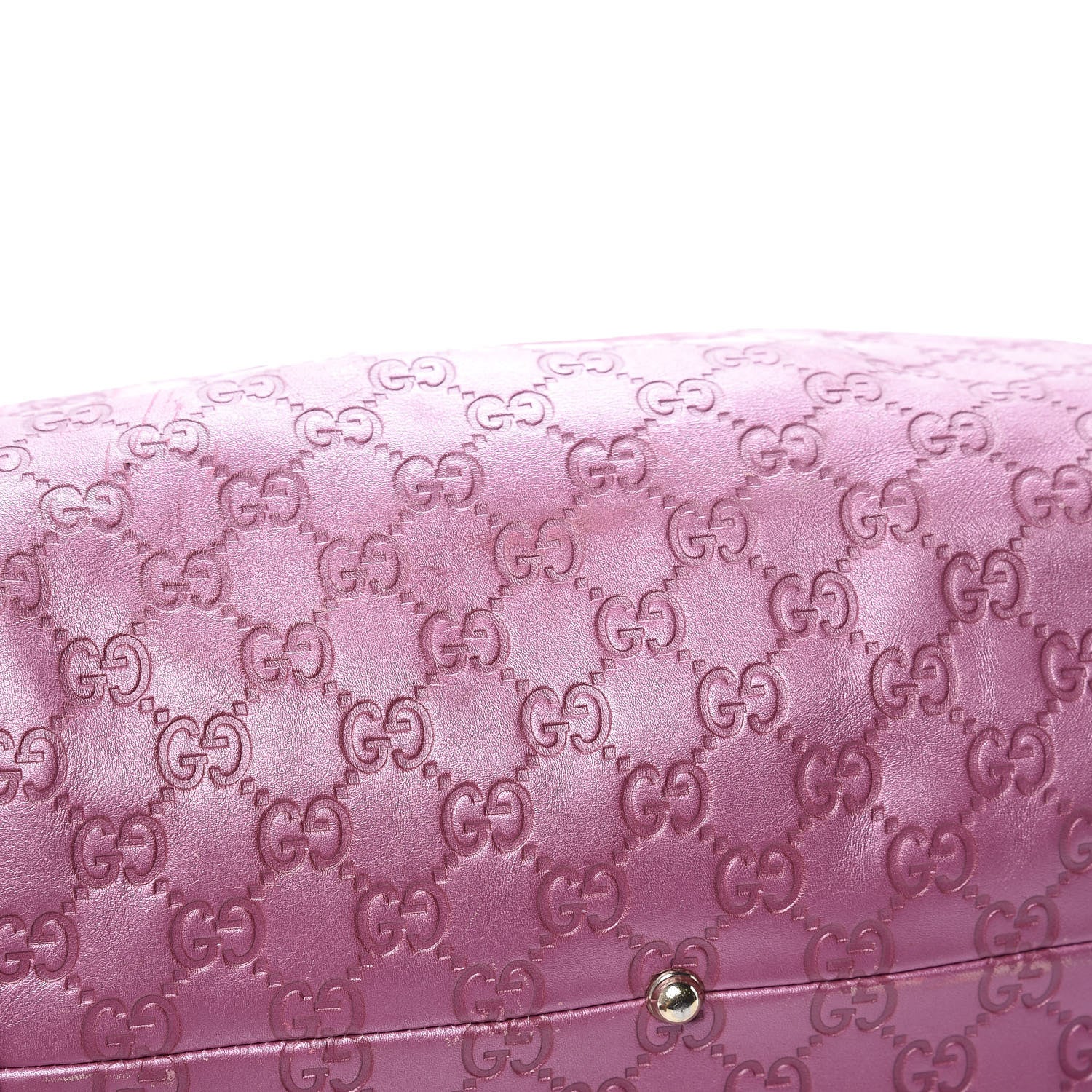 Gucci Metallic Soft Guccissima Large Heart Bit Charm Top Handle Tote Fresia Rose 10 of 19