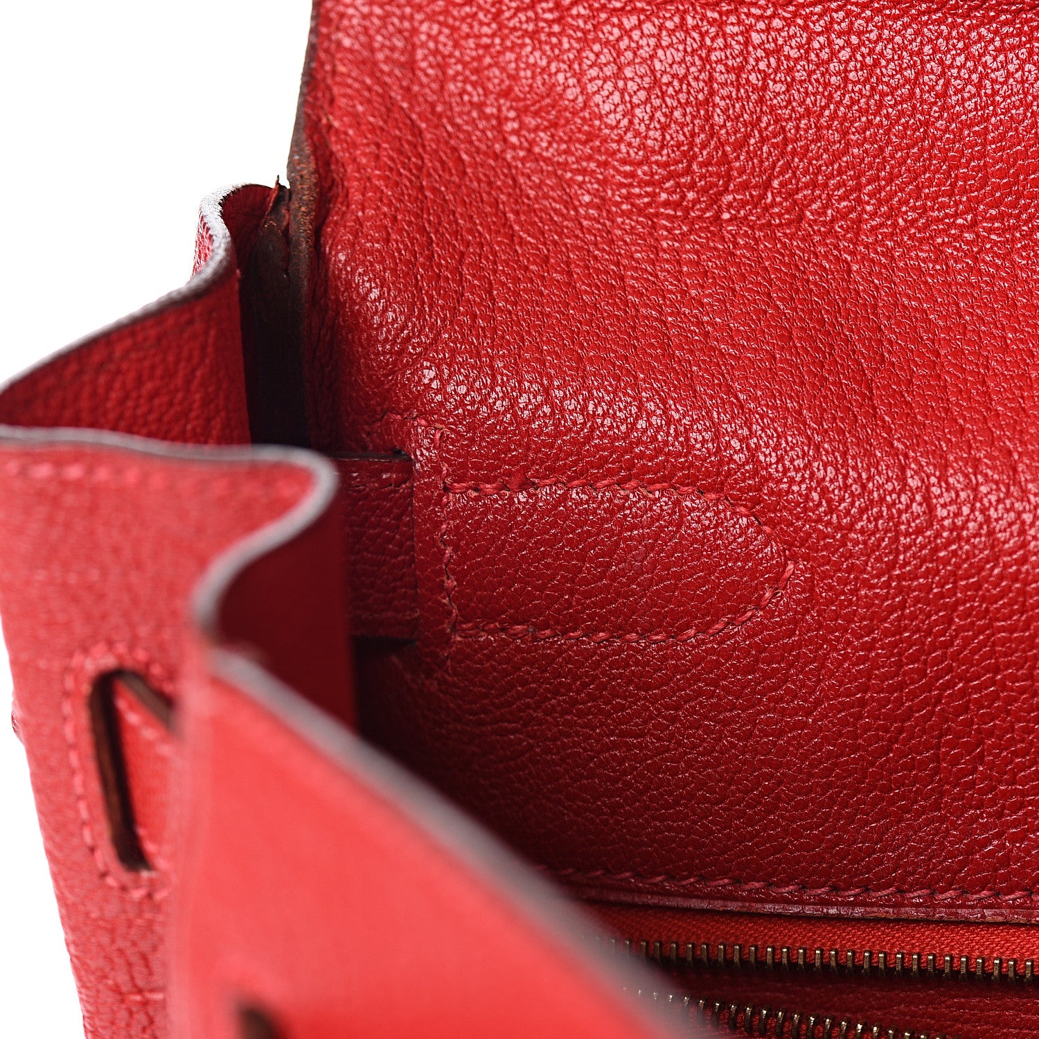Hermes Chevre De Coromandel Kelly Retourne 35 Rouge Vif 8 of 32