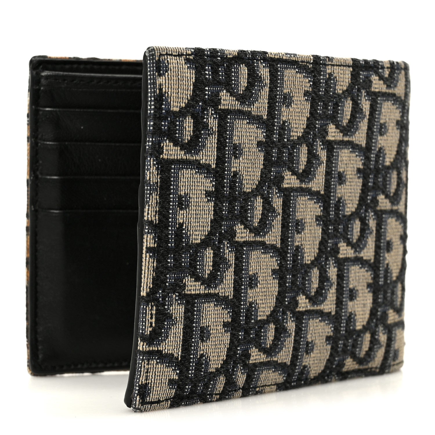 Christian Dior Oblique Compact Wallet Blue 3 of 12
