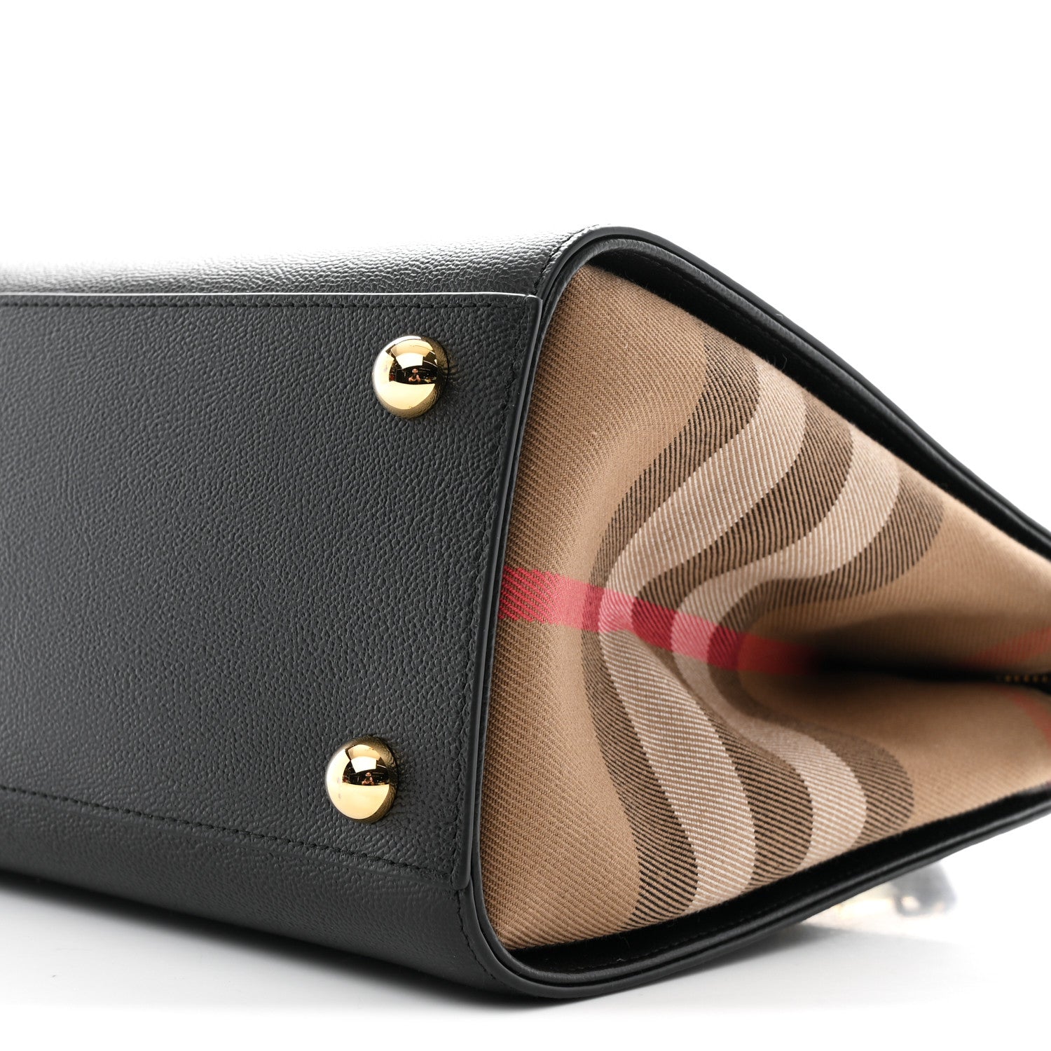 Burberry Calfskin Mega Check Small Banwell Tote Black 1801493