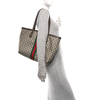 Gucci GG Supreme Monogram Medium Ophidia Shopping Tote Brown 2 of 13