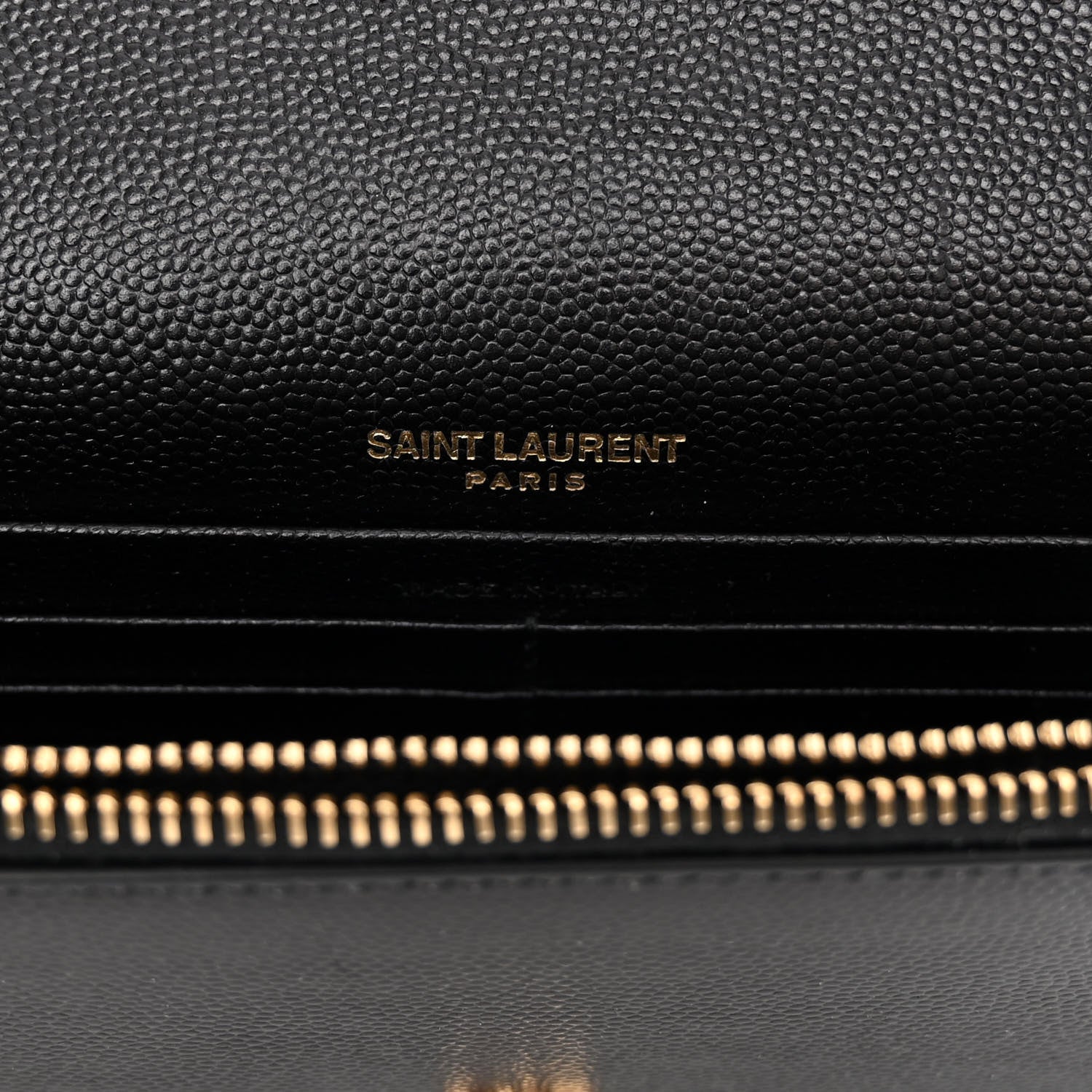 Saint Laurent Grain De Poudre Classic Monogram Kate Tassel Chain Wallet Black 6 of 9