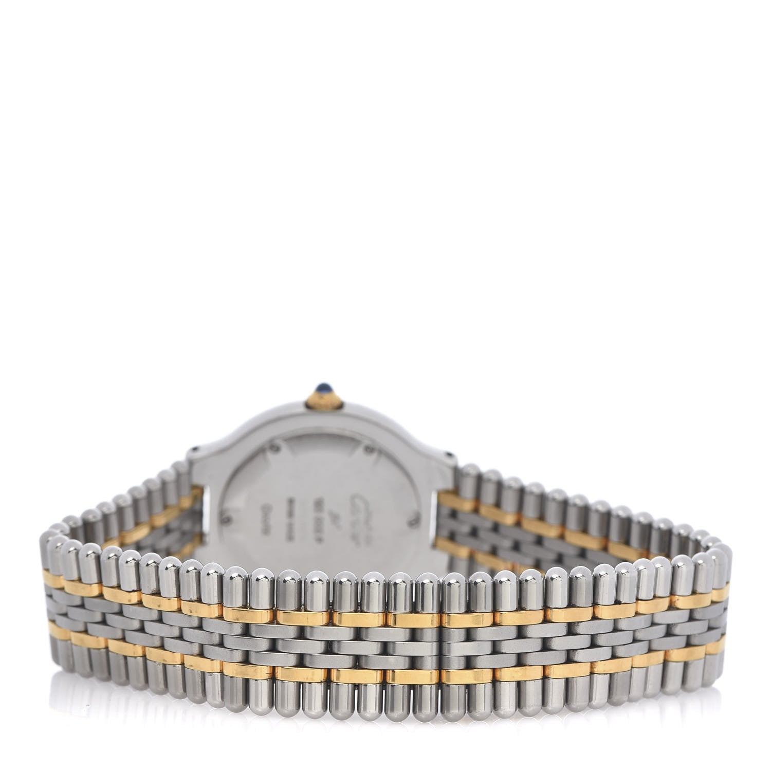 Cartier Stainless Steel 18K Yellow Gold 31mm Must De 21 Bullet Link Quartz Watch 4 of 5