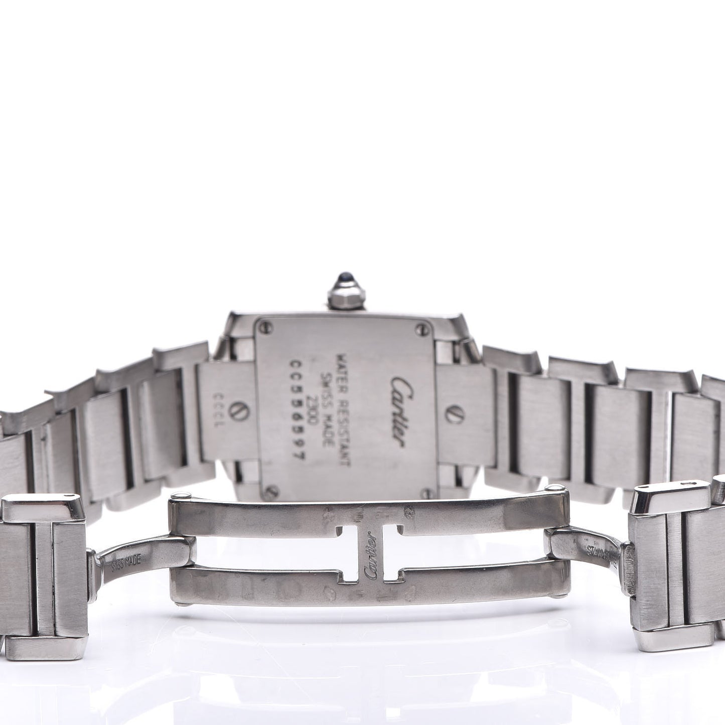 Stainless Steel 20mm Tank Francaise Quartz Watch