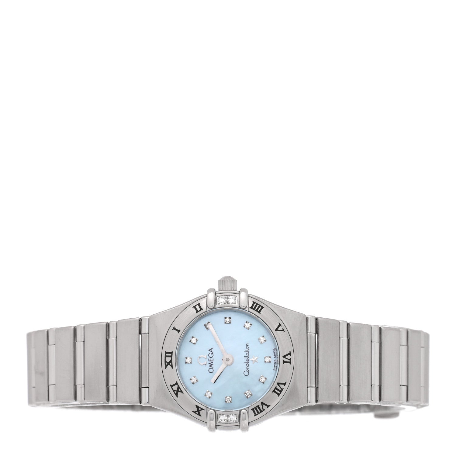 Omega Stainless Steel Diamond Blue Mother of Pearl 22mm Constellation Quartz Watch 1567.86 2 of 4
