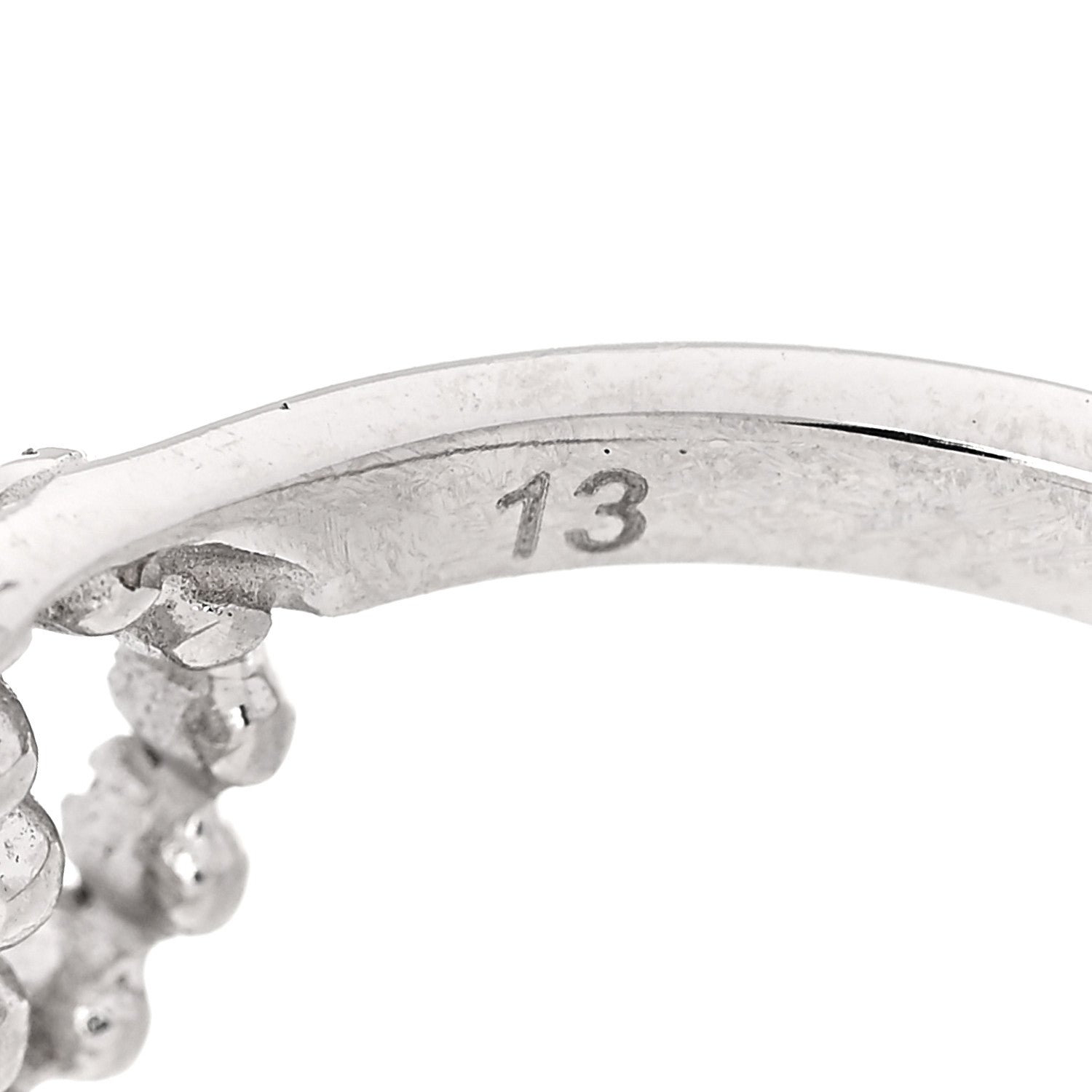 Gucci 18K White Gold Pink Topaz Running G Ring 53 6.25 6 of 7