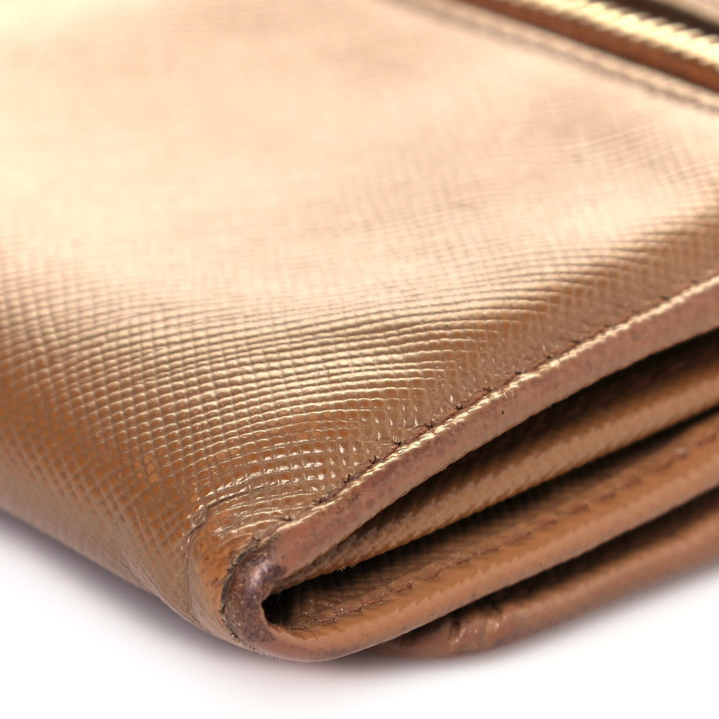 Saffiano Metal Continental Flap Wallet Cammeo