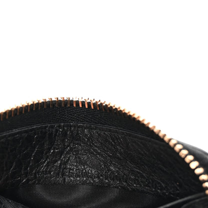 Balenciaga Agneau Giant 12 Rose Gold Hardware Continental Zip Around Wallet Black 7 of 8