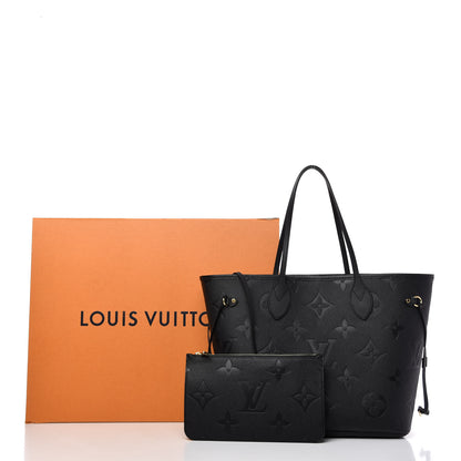 Louis Vuitton Empreinte Monogram Giant Neverfull MM Black 10 of 10