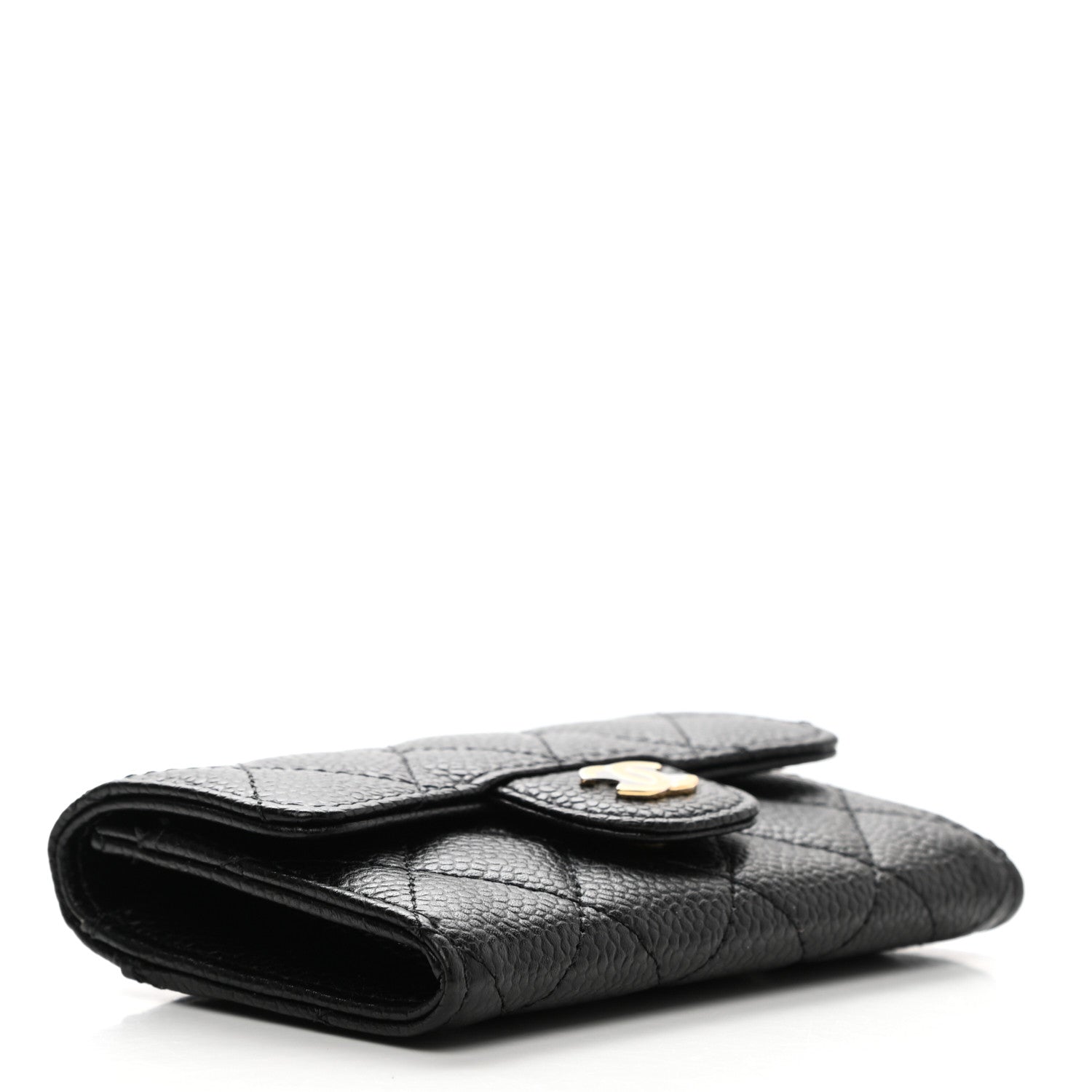 Chanel Caviar Quilted Flap Card Holder Wallet Black 4 of 9