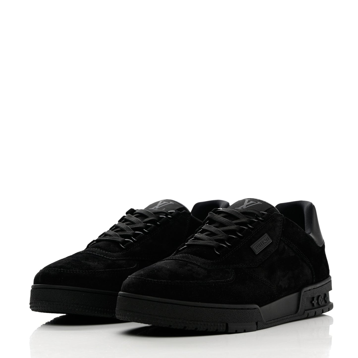 Suede Mens LV Trainer Sneakers 9.5 Black