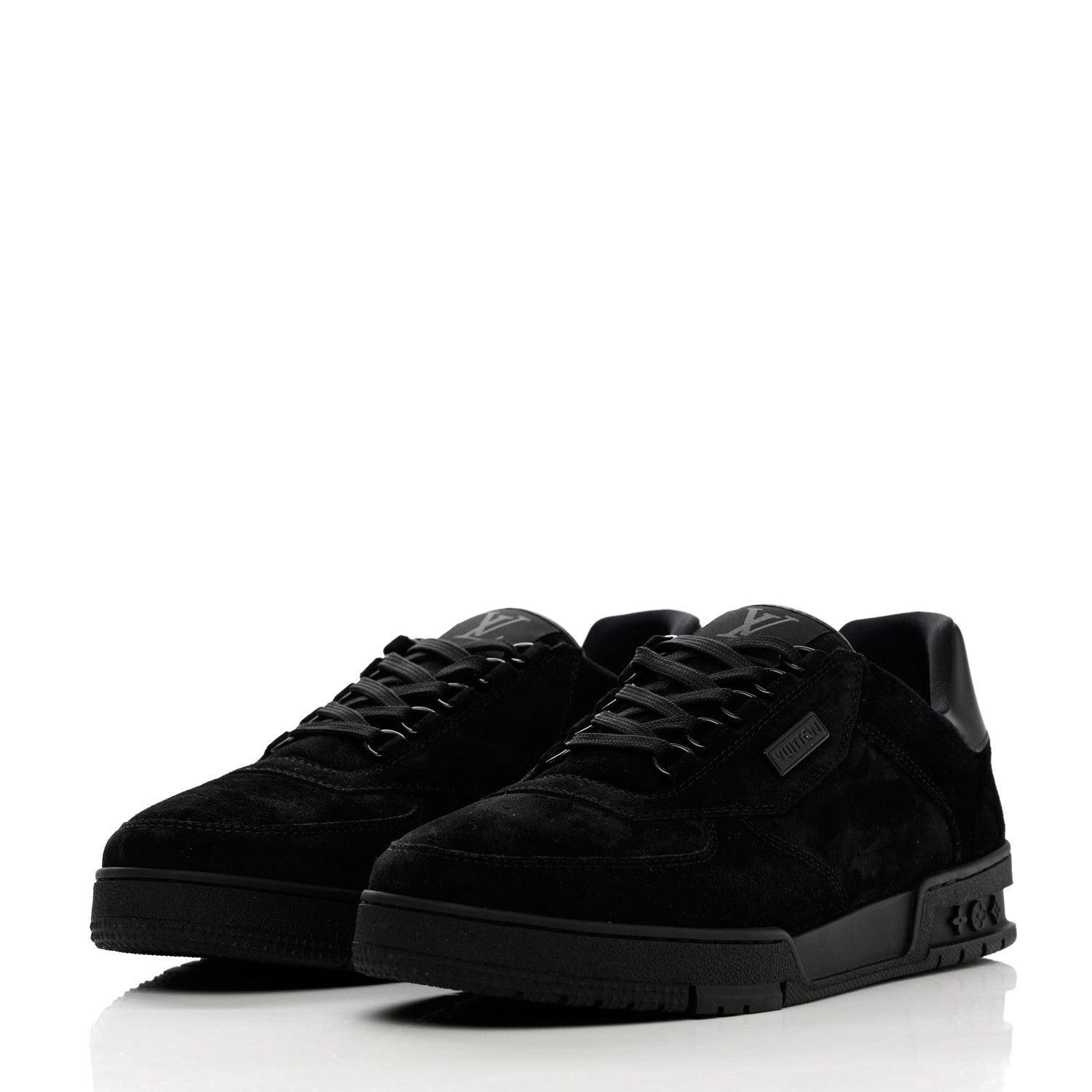 Louis Vuitton Suede Mens LV Trainer Sneakers 9.5 Black 3 of 9