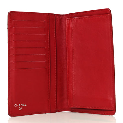 Chanel Patent Quilted Brilliant Yen Wallet Red 5 of 19