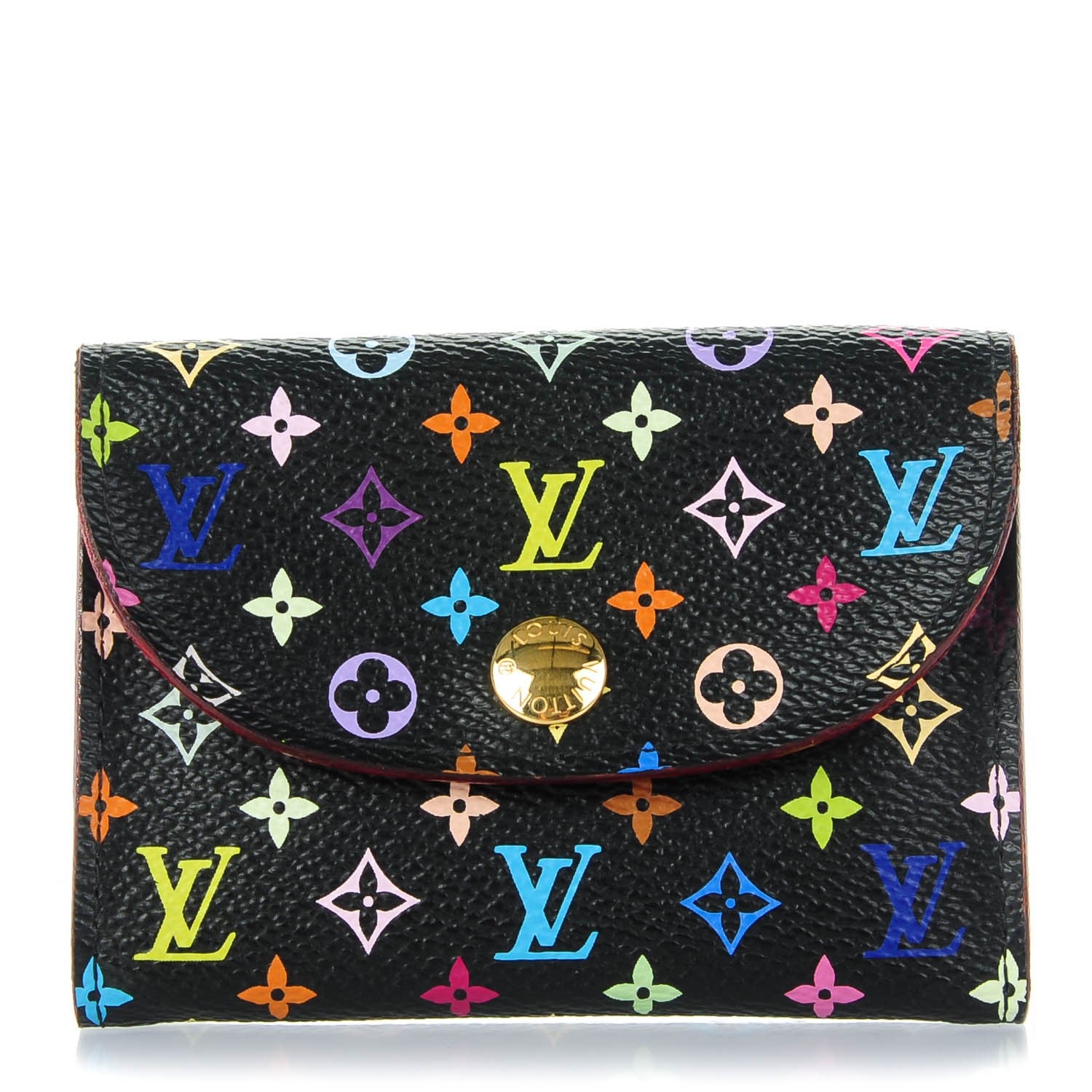 Louis Vuitton Monogram Multicolor Business Card Holder Black Grenade 1 of 7
