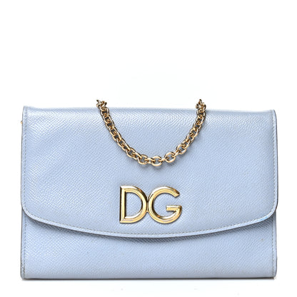 Dolce & Gabbana Dauphine Wallet On Chain Light Blue 1 of 11