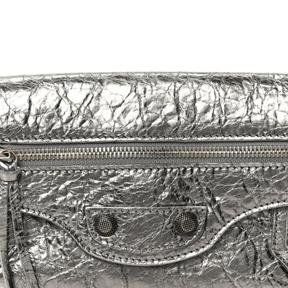 Balenciaga Metallic Agneau Arena Small Le Cagole Sling Bag Silver 8 of 10