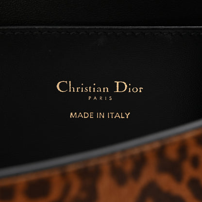 Christian Dior Calfskin Pony Hair Leopard Print Miss Dior Flap Black 6 of 10