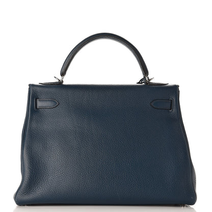 Hermes Taurillon Clemence Kelly Retourne 32 Bleu De Prusse 6 of 32